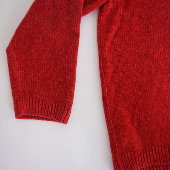 Vintage Alfred Dunner Red Floral Embroidered Chenille Sweater Grandmacore 3X NWT - Picture 7 of 9